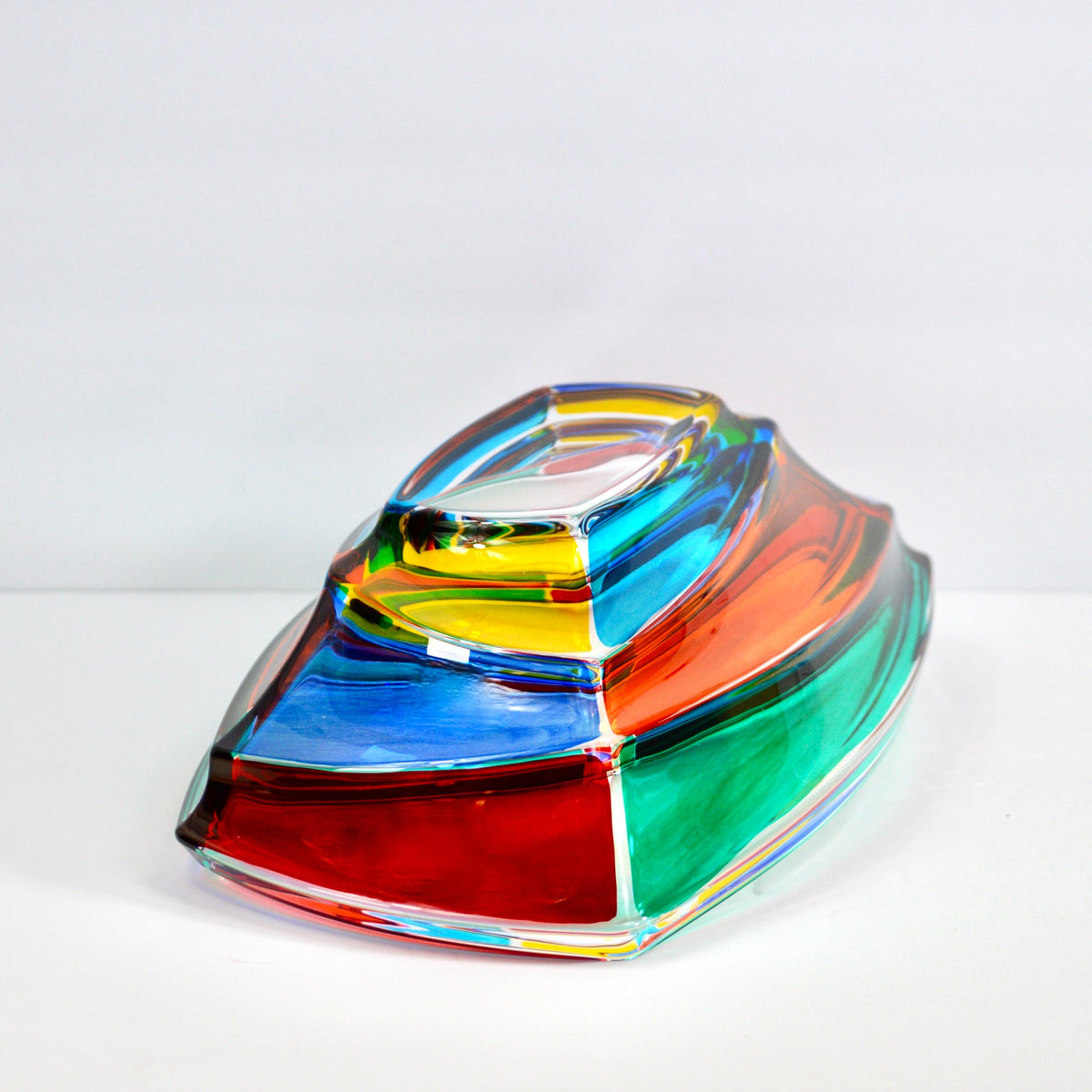 Vela Italian Crystal Oval Centerpiece Bowl, Made in Italy - My Italian Decor