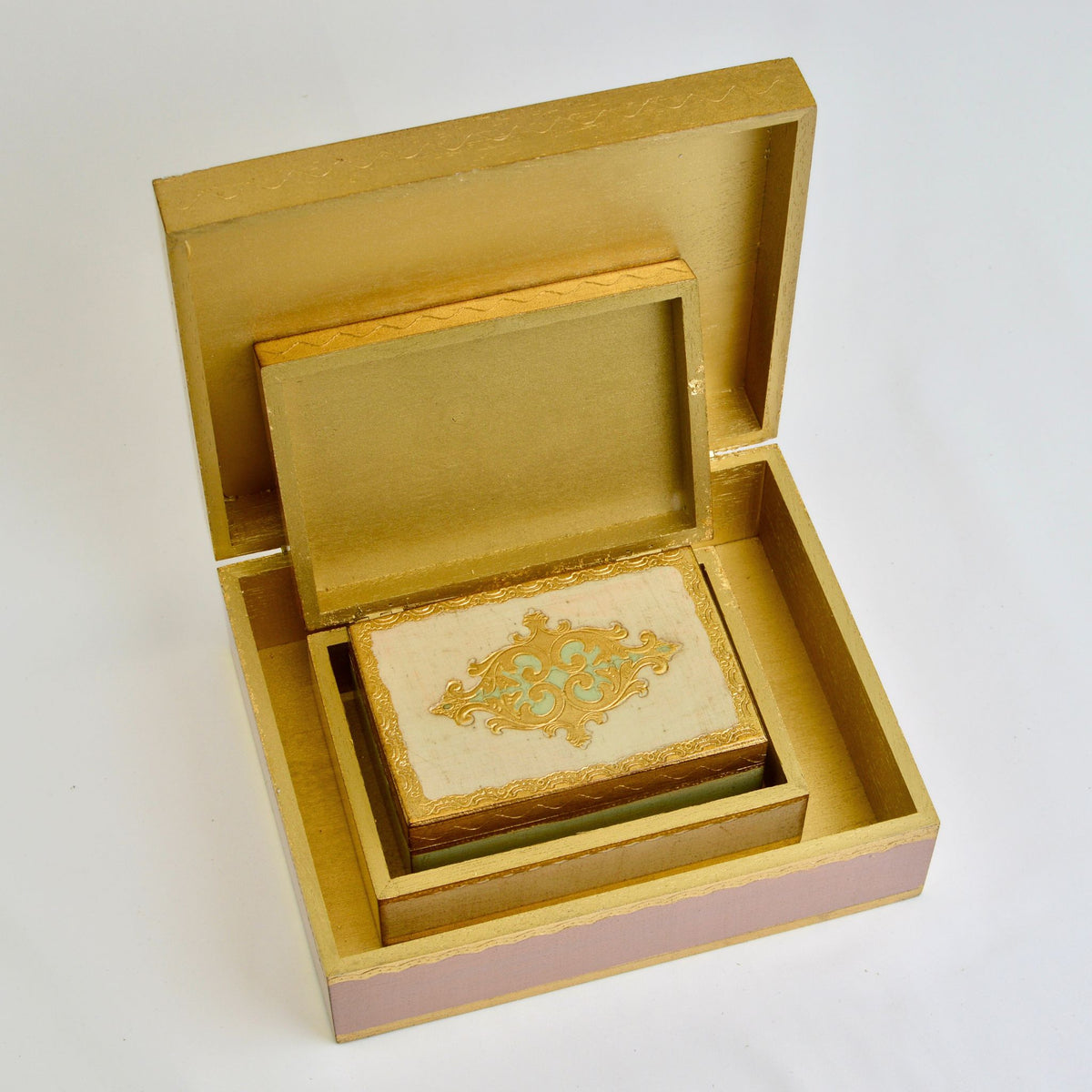 Florentine Carved Wood Jewelry/Storage Box, 5 x 7 - My Italian Decor