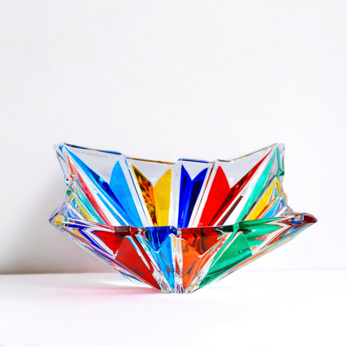 Empress Italian Crystal Square Centerpiece Bowl, Made in Italy - My Italian Decor