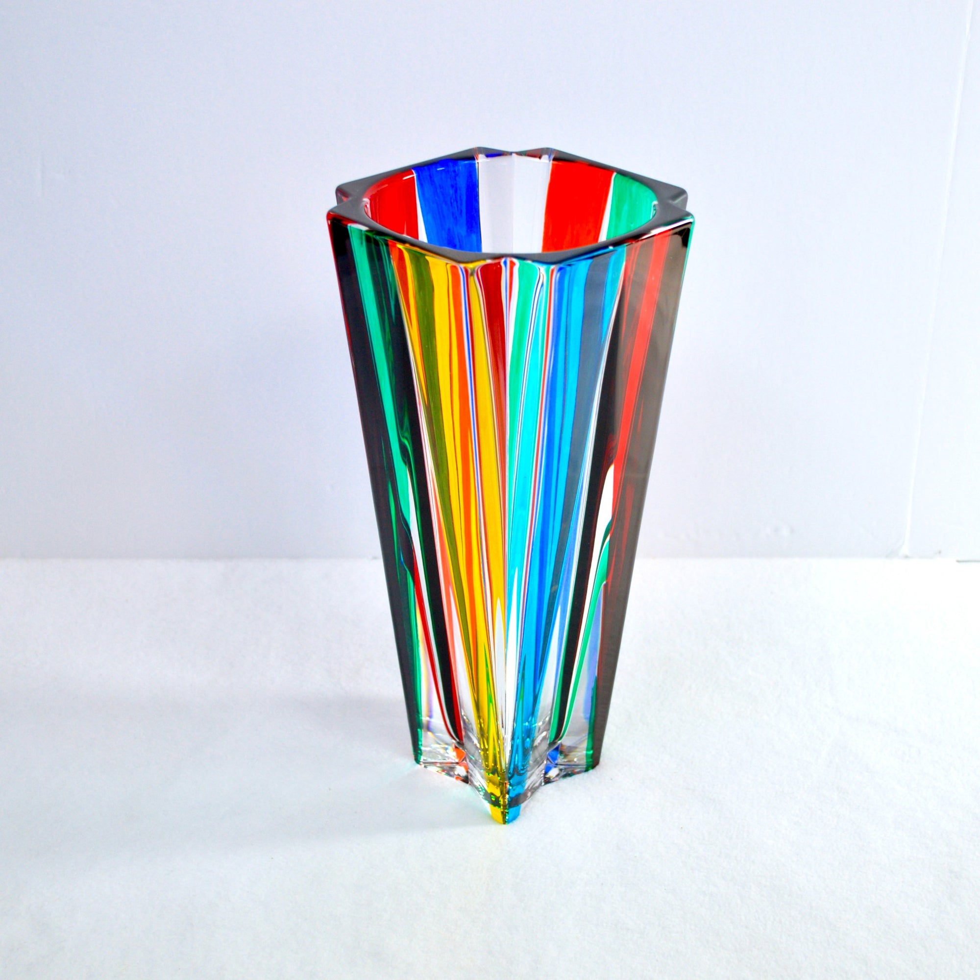 Metro Luxury Vase, Hand Painted Crystal, Made in Italy - My Italian Decor
