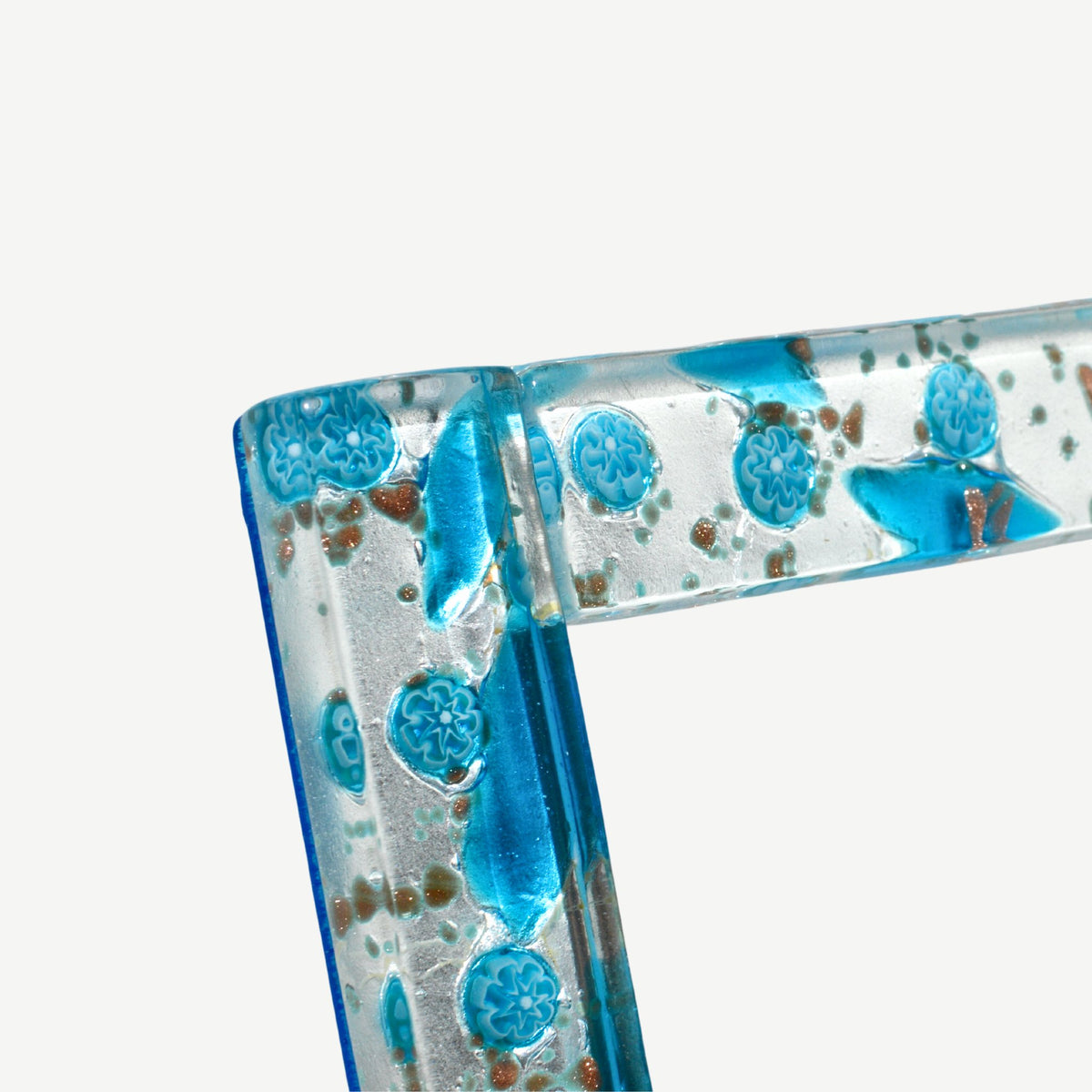 Blue Murano Glass Millefiori 5&quot; x 7&quot; Photo Frame, Made in Italy