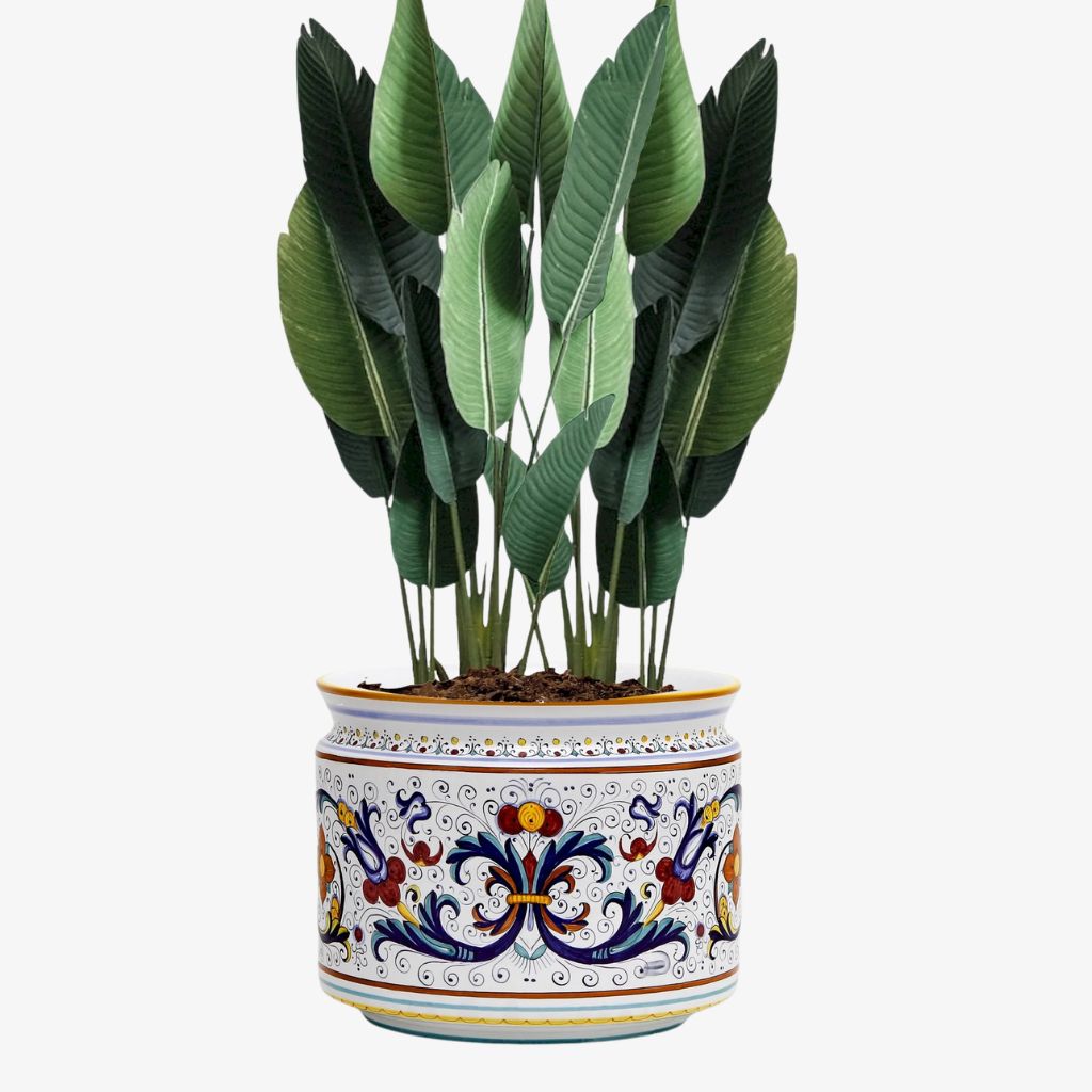 Large Hand Painted Ceramic Planter, Ricco Design