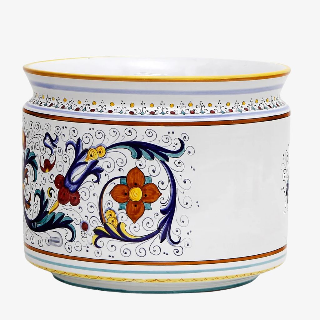 Large Hand Painted Ceramic Planter, Ricco Design