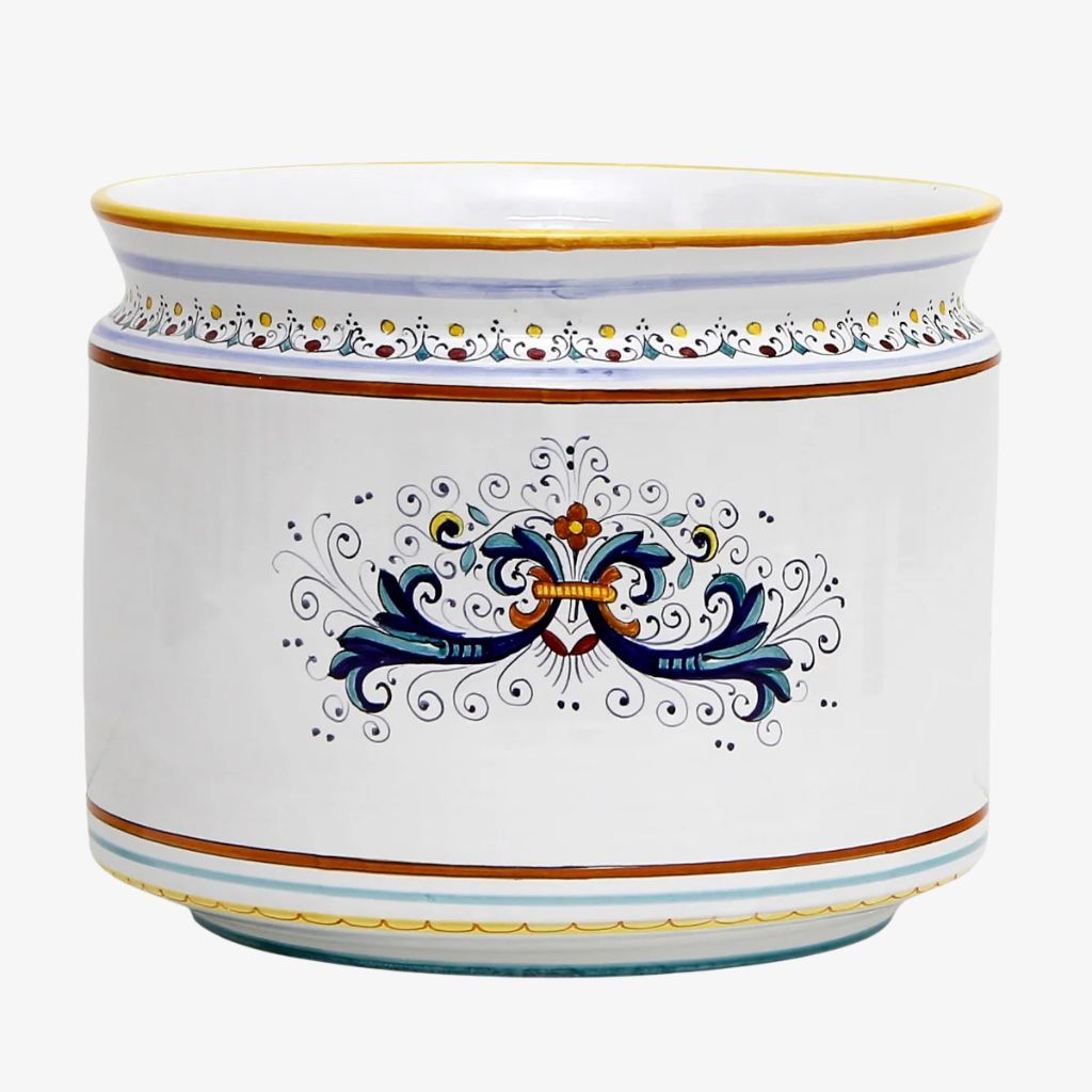 Large Hand Painted Ceramic Planter, Ricco Design
