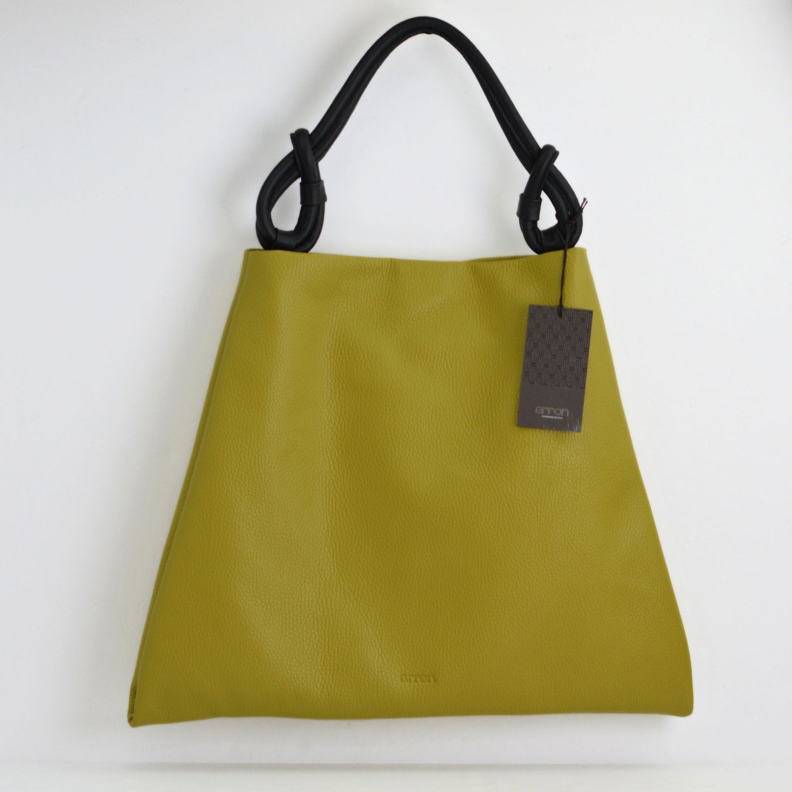 Large dark brown Poppy Hobo Bag by MyItalianDecor made of Italian leather, showcasing its spacious handbag design.