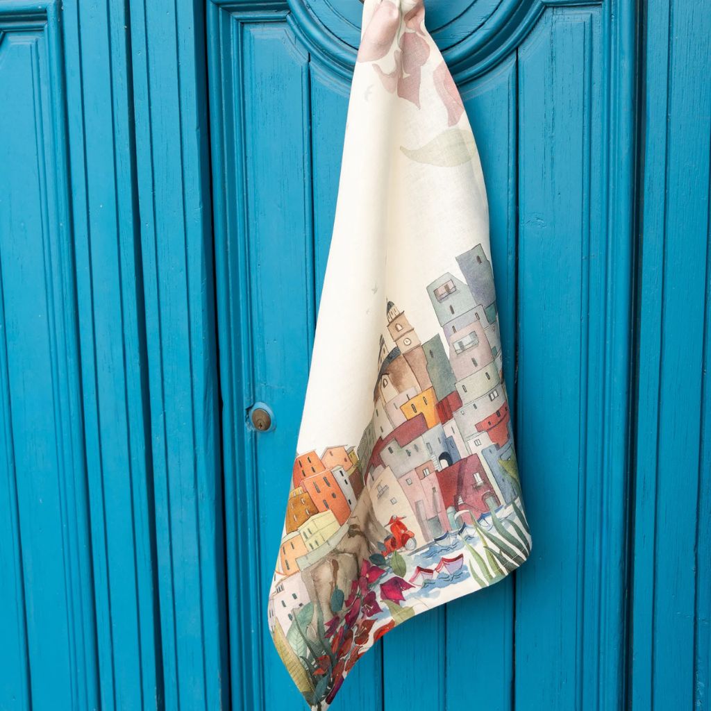 La Riviera Linen Kitchen Towel, Made in Italy - My Italian Decor