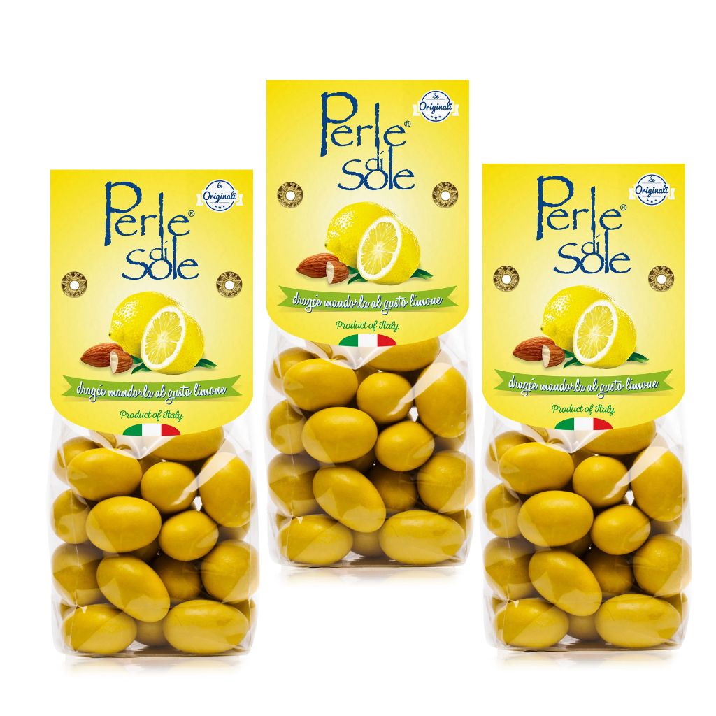 Lemon Candy Coated Almonds - Pack of 3