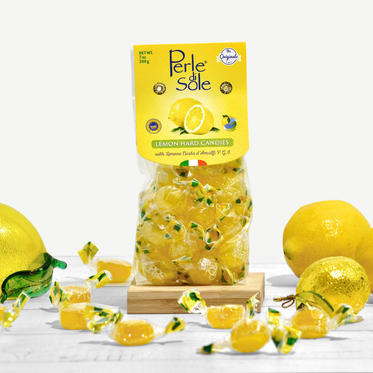 Set of 3 Perle di Sole Lemon Hard Candies