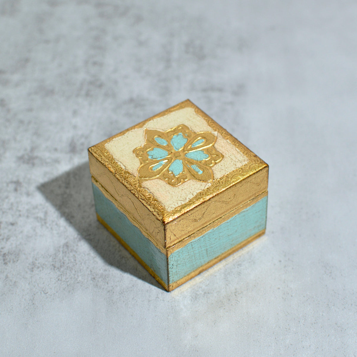 Florentine Carved Mini Wood Box with Lid, Ring Box - My Italian Decor