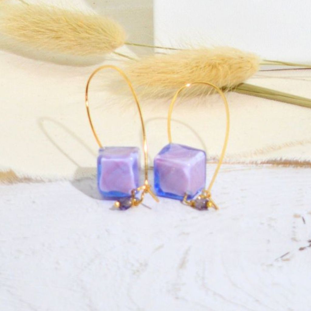 Murano Glass Dolce Earrings, Handcrafted in Italy