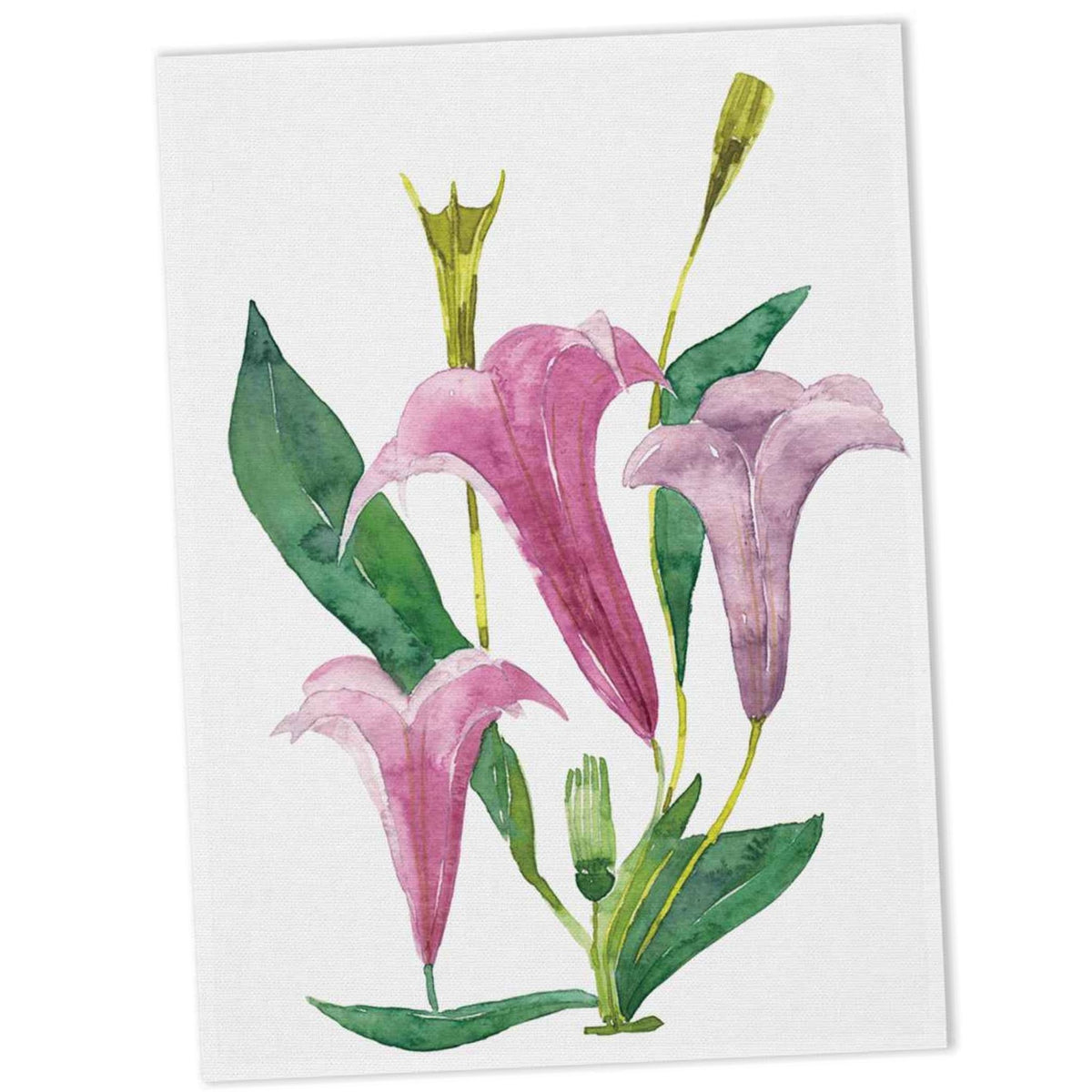 Floral Kitchen Towel, 100% Linen, Made in Italy