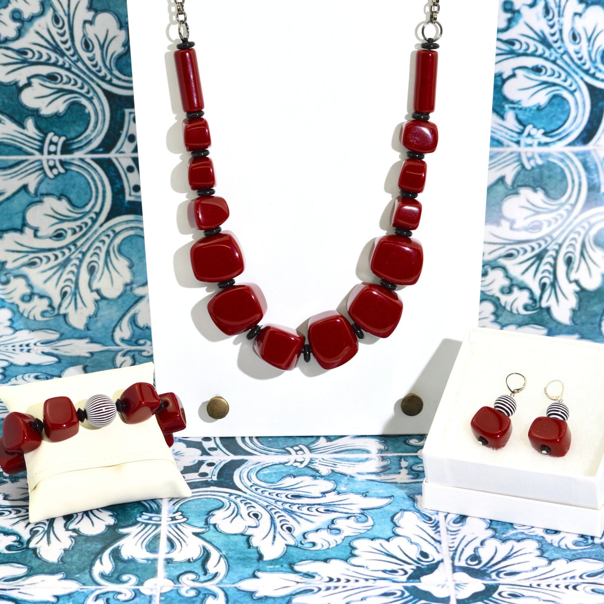 Bella Earrings, Bracelet &amp; Necklace, Handcrafted in Italy