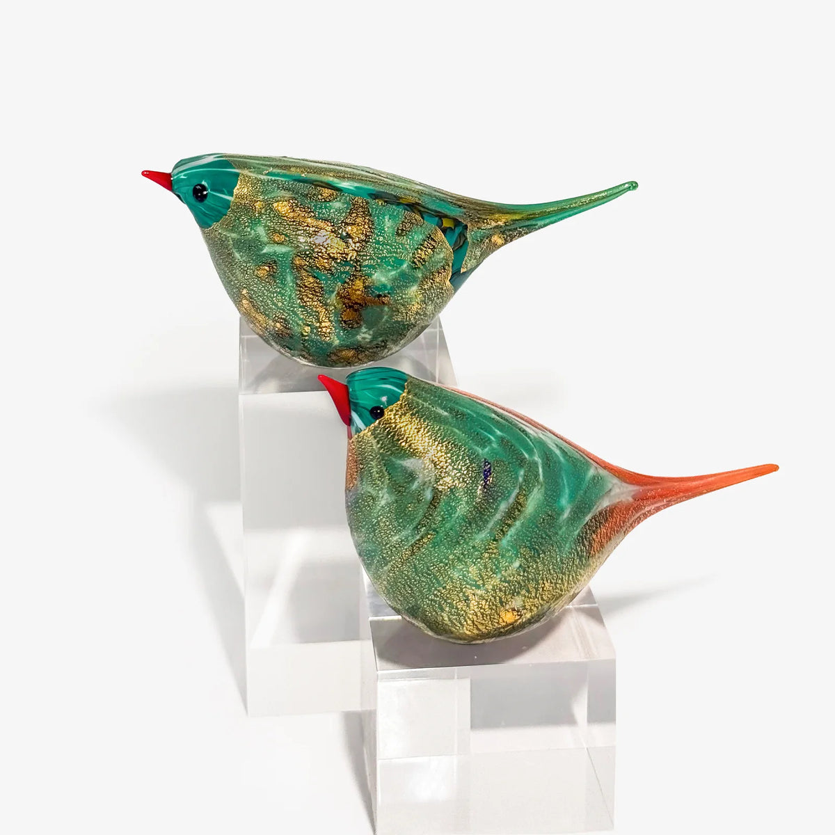 Murano Blown Glass Lorenzo Chirpie Bird, Glass Art Figurine