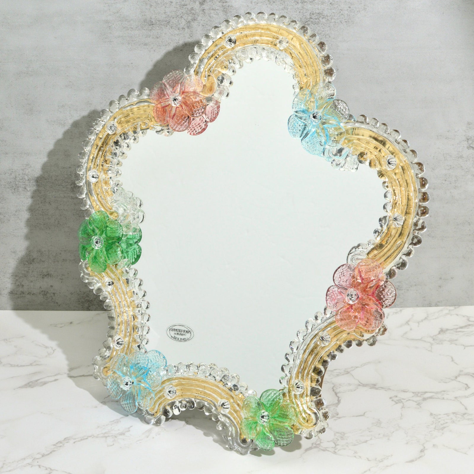 Murano Glass Duchess Standing Vanity Mirror, Made in Italy - My Italian Decor