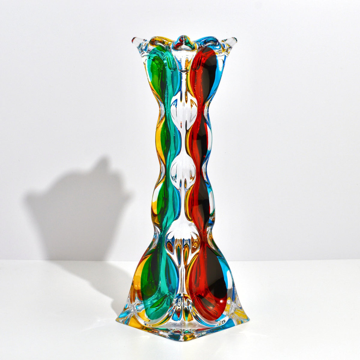 Mare Candleholder, Hand-Painted Italian Crystal, Set of 2