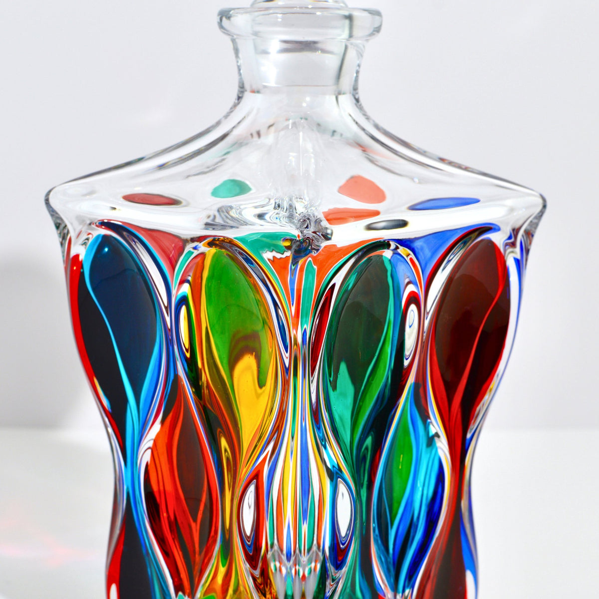 Mare Decanter, Hand-Painted Italian Crystal, Made in Italy