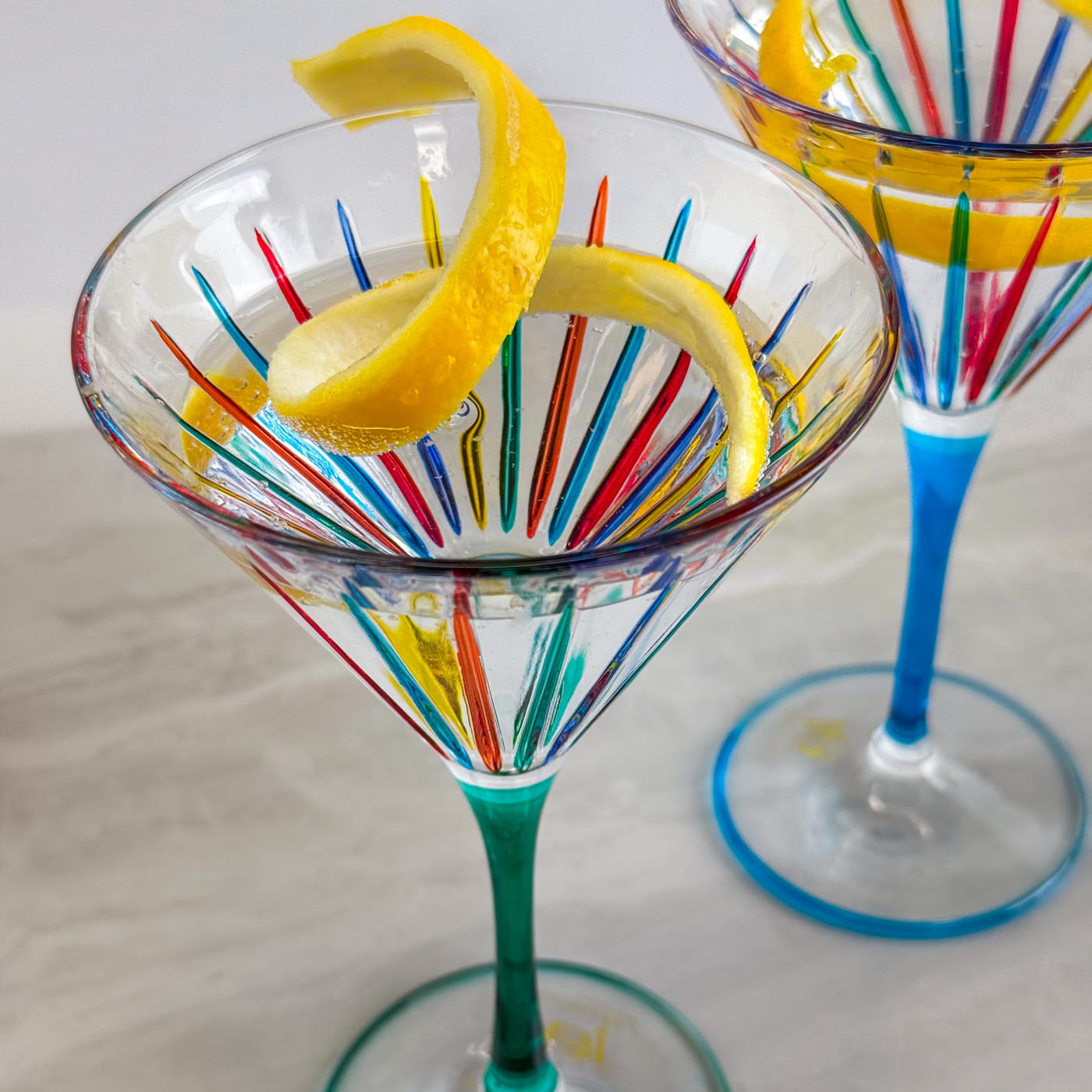 Timeless Martini Glasses, Set of 2, Made in Italy - My Italian Decor