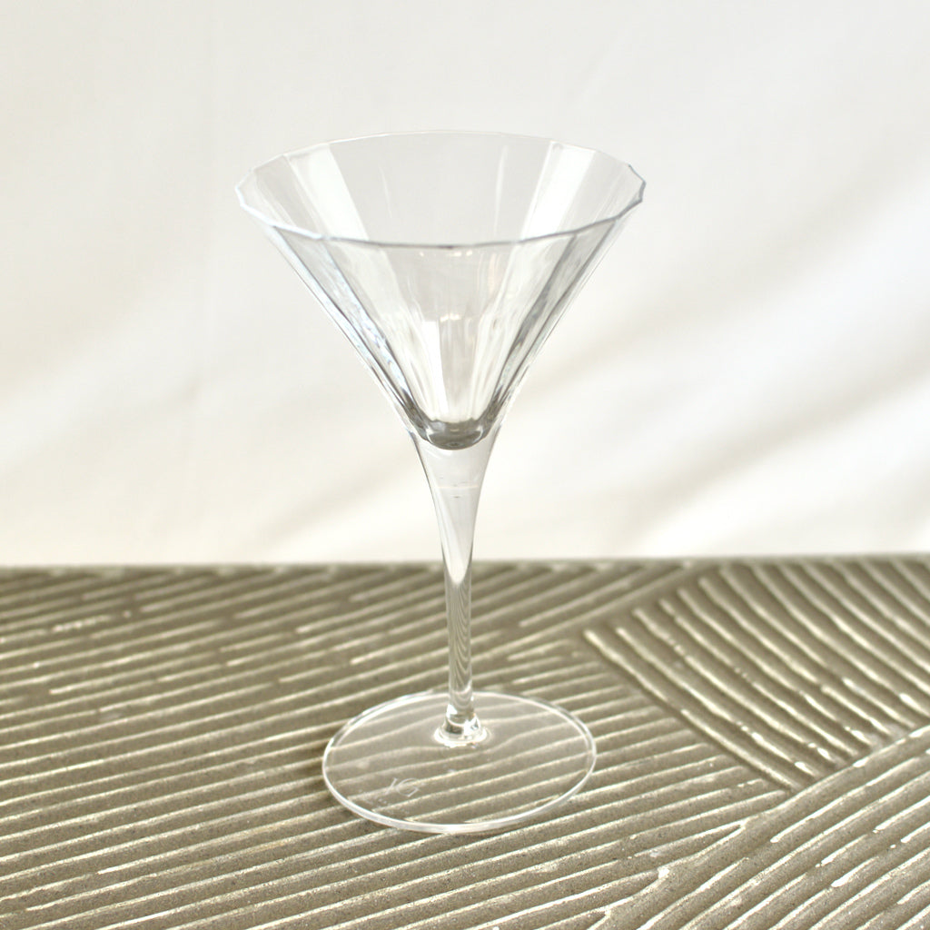 Set of 2 Martini Glasses - Bach Clear Italian Glass - Made in Italy - My Italian Decor