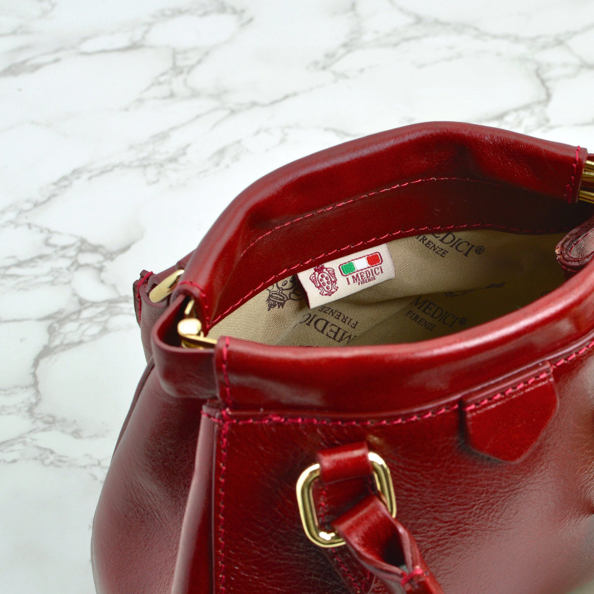 Lizzy &amp; Betta Top Handle Bag, Italian Leather