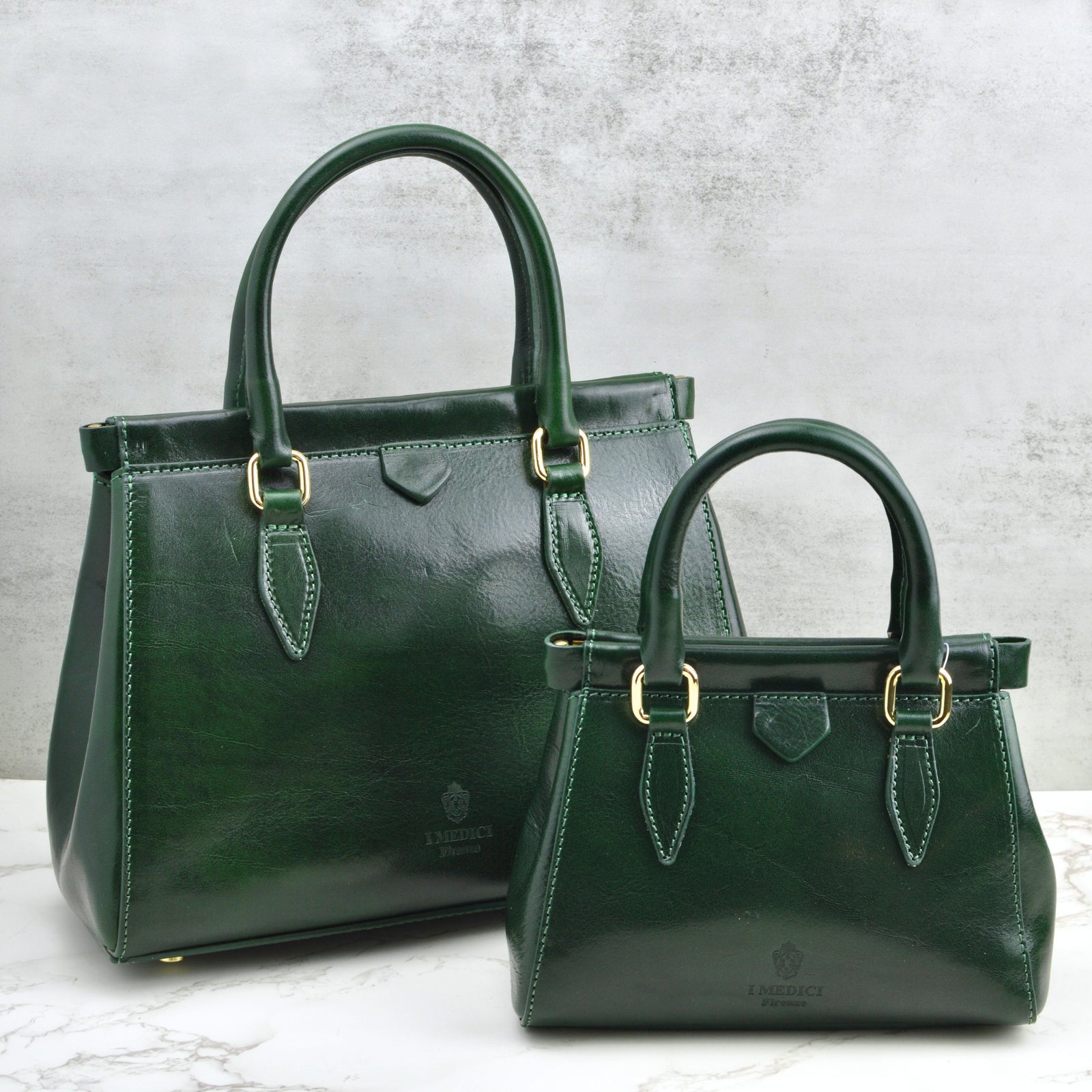 Lizzy & Betta Top Handle Bag, Italian Leather - My Italian Decor