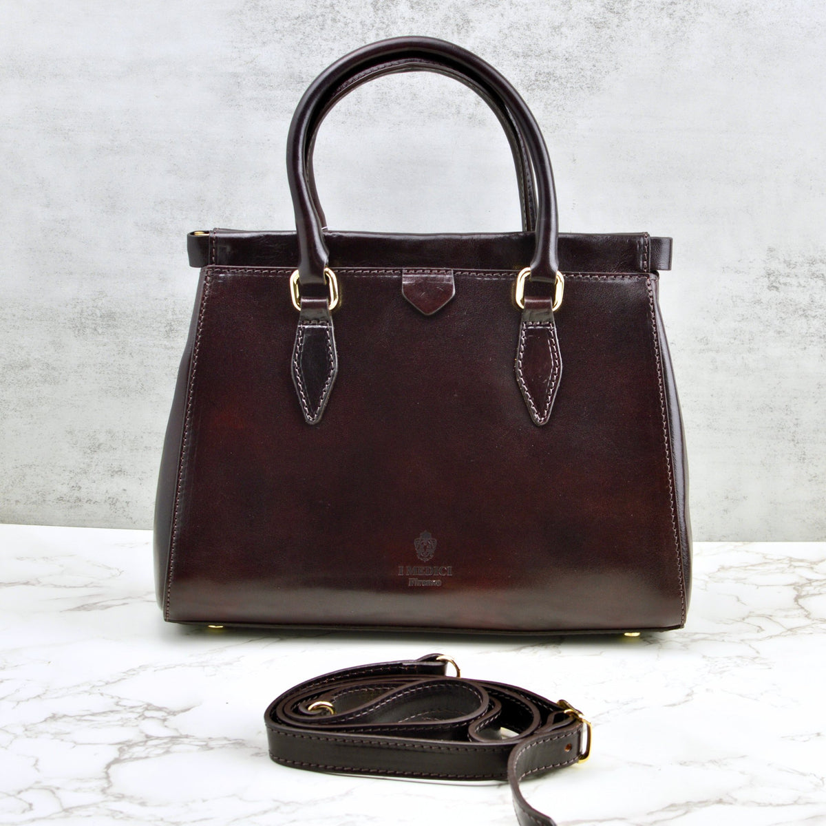 Lizzy &amp; Betta Top Handle Bag, Italian Leather