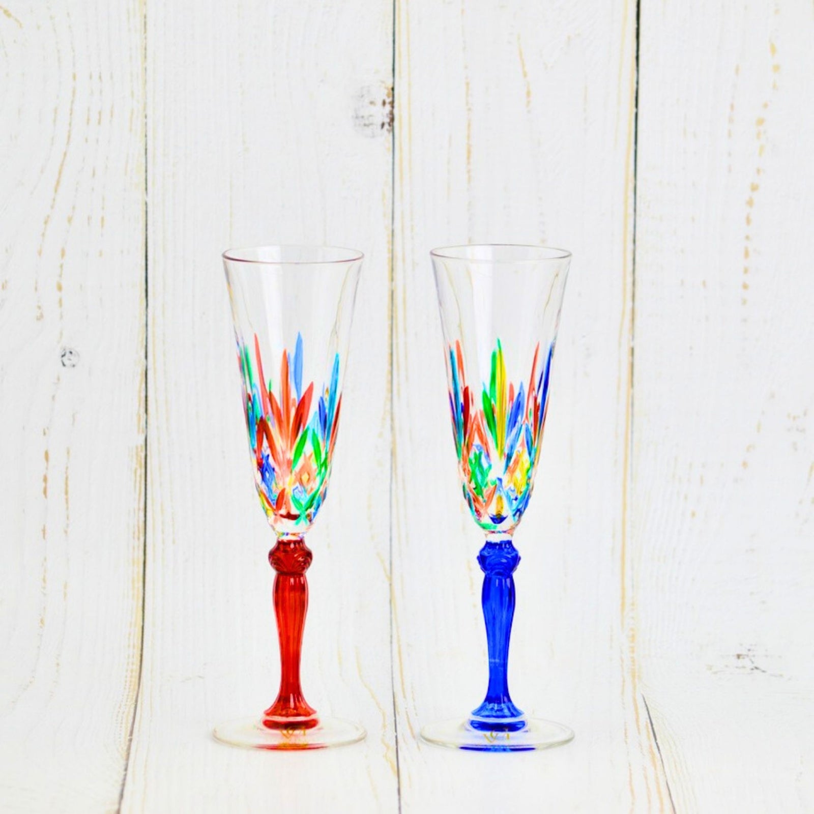 Melodia Italian Crystal Champagne Glasses, Set of 2 - My Italian Decor