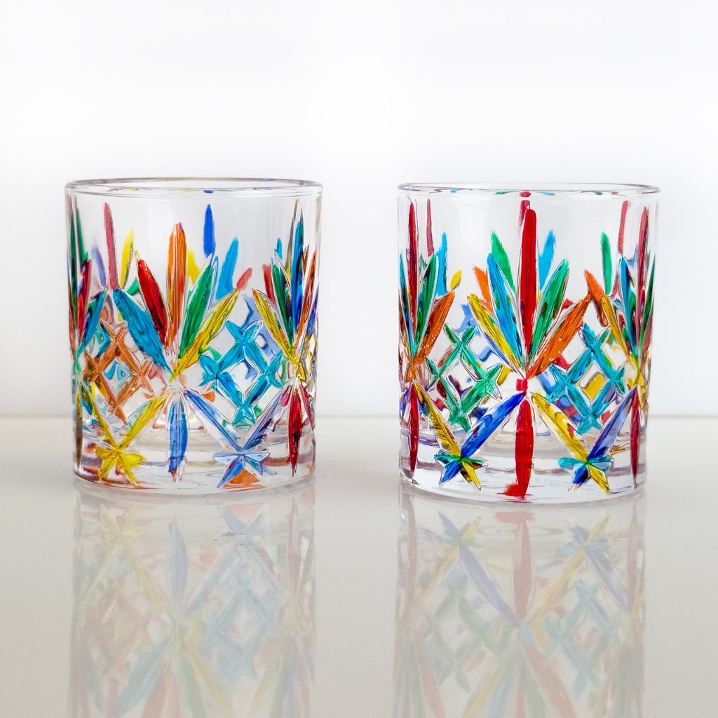 Italian Crystal Shot Glasses, Set of 6, Melodia, Made in Italy