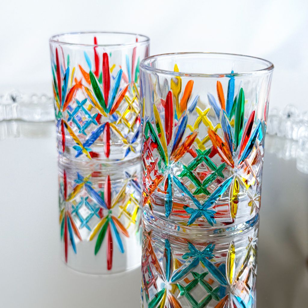 Italian Crystal Shot Glasses, Set of 6, Melodia, Made in Italy