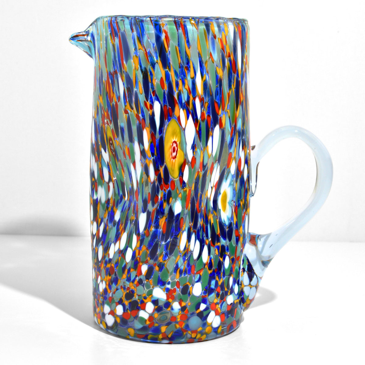 Confetti Italian Glass Pitcher, Made in Italy