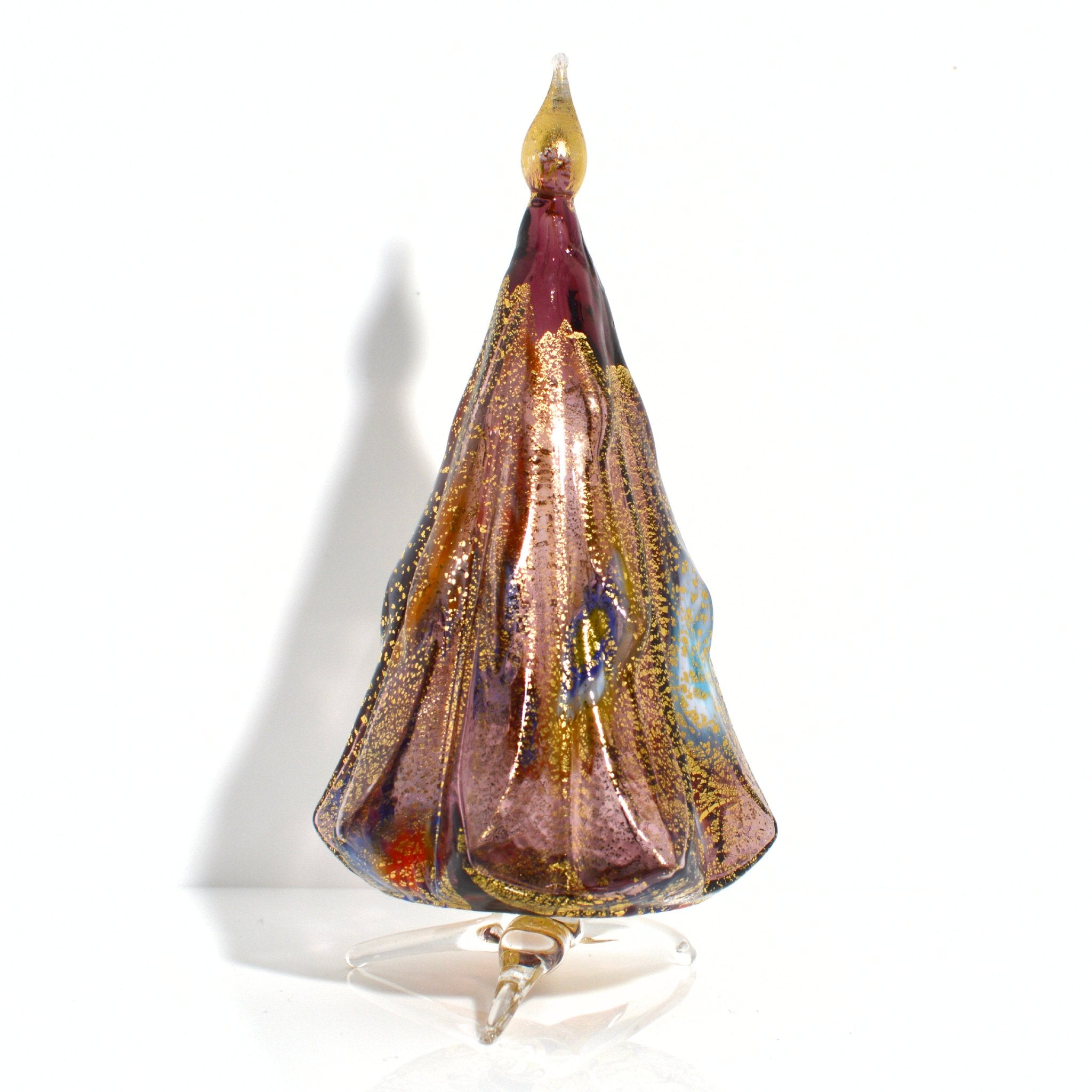 Murano Blown Glass Millefiori Christmas Tree, Handmade, 24k Gold - My Italian Decor