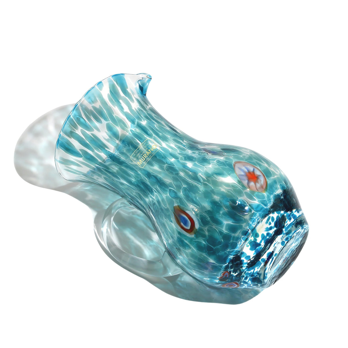 Murano Glass Small Drink Pitcher, Millefiori