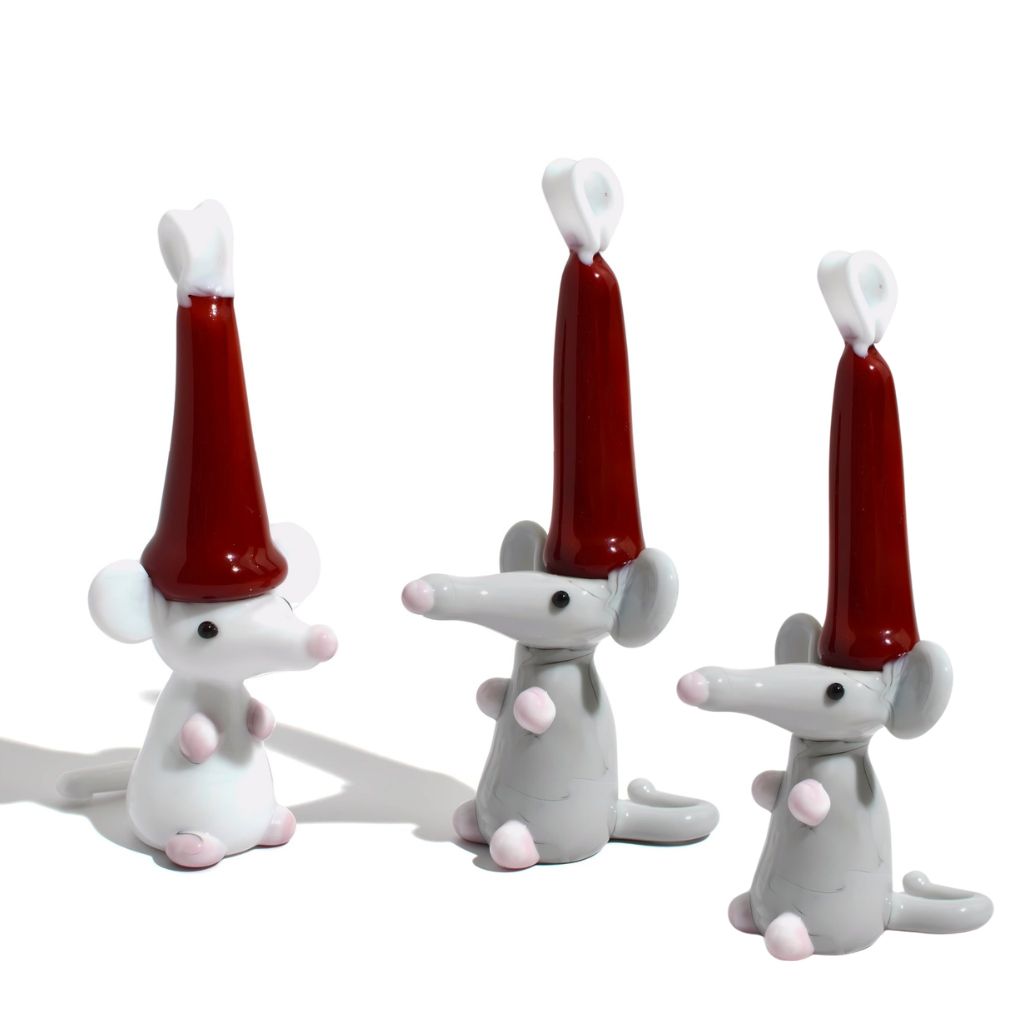 Set of 3 Christmas Mice Figurine/Ornament