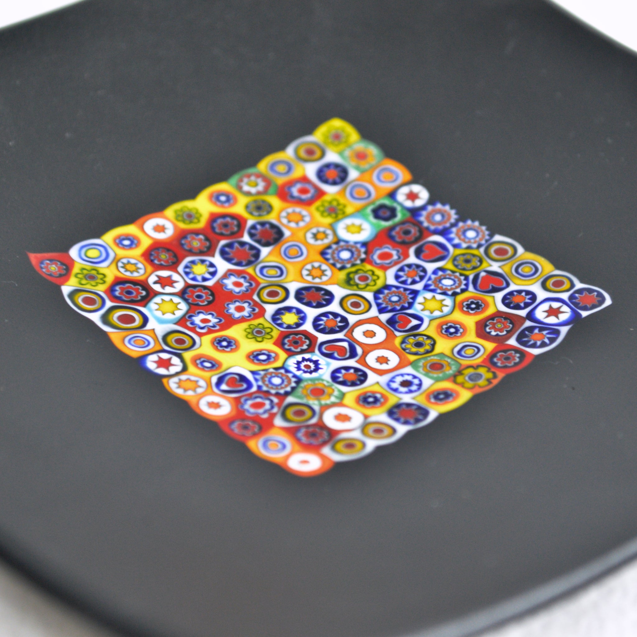Millefiori Square Decorative Dish, 5.25", Handmade In Italy - My Italian Decor
