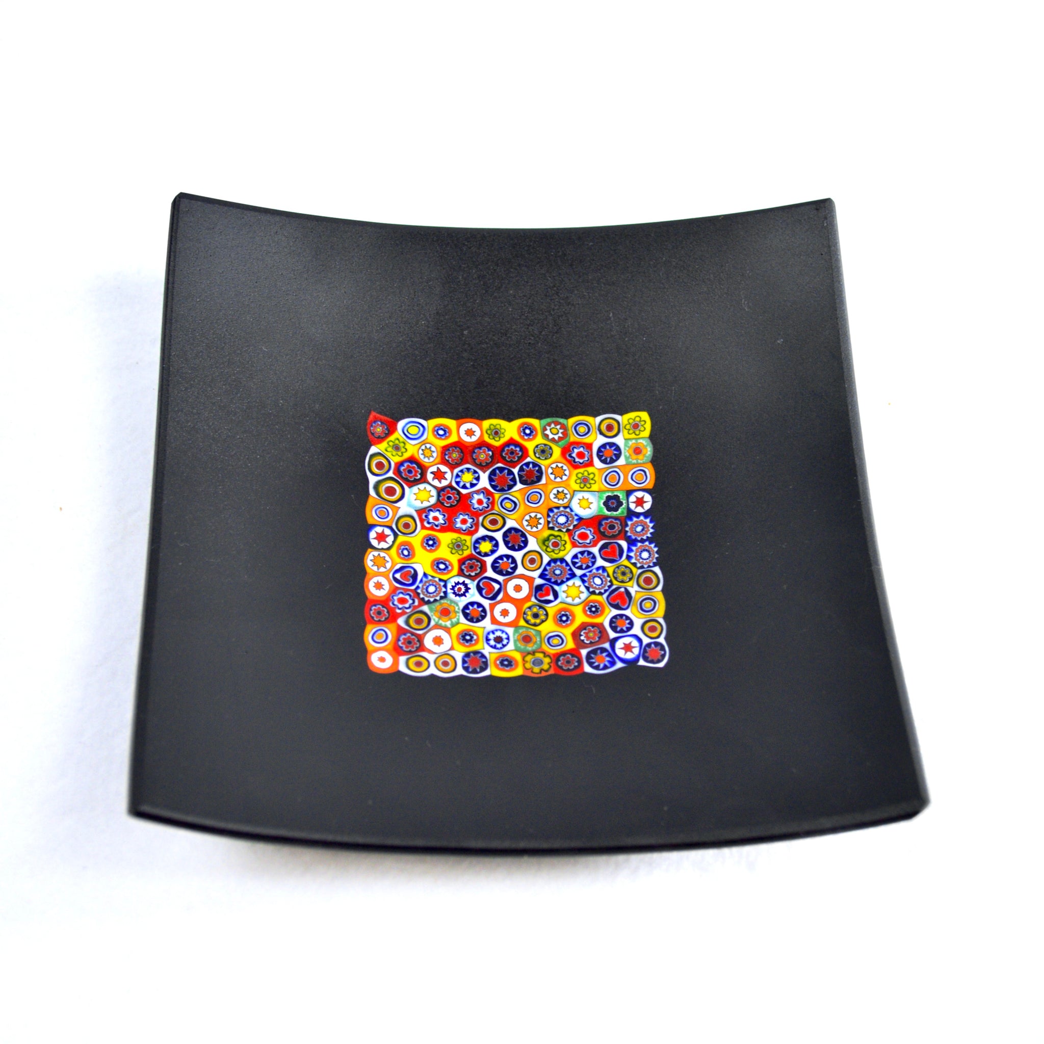 Millefiori Square Decorative Dish, 5.25", Handmade In Italy - My Italian Decor