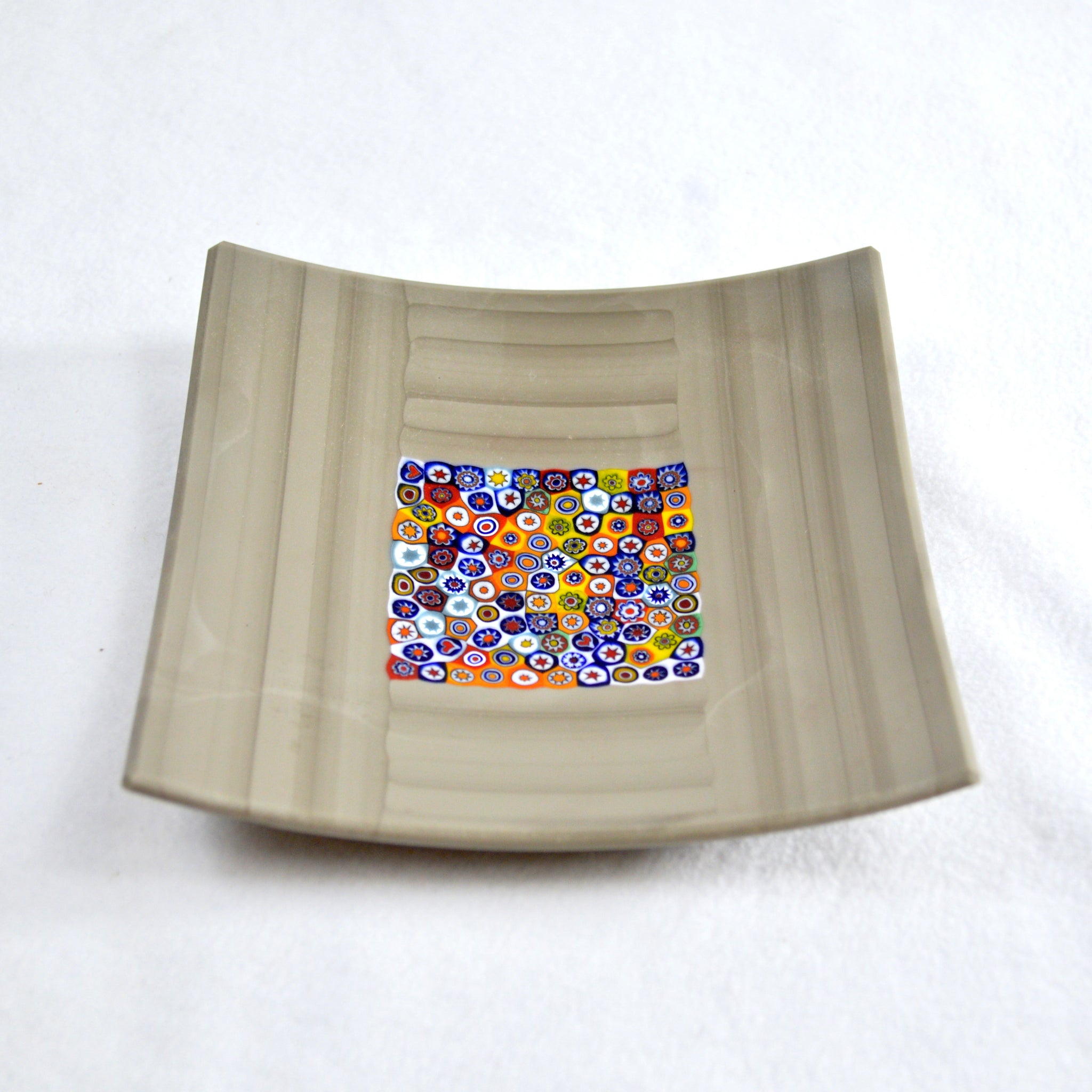 Millefiori Square Decorative Dish, 5.25", Handmade In Italy - My Italian Decor