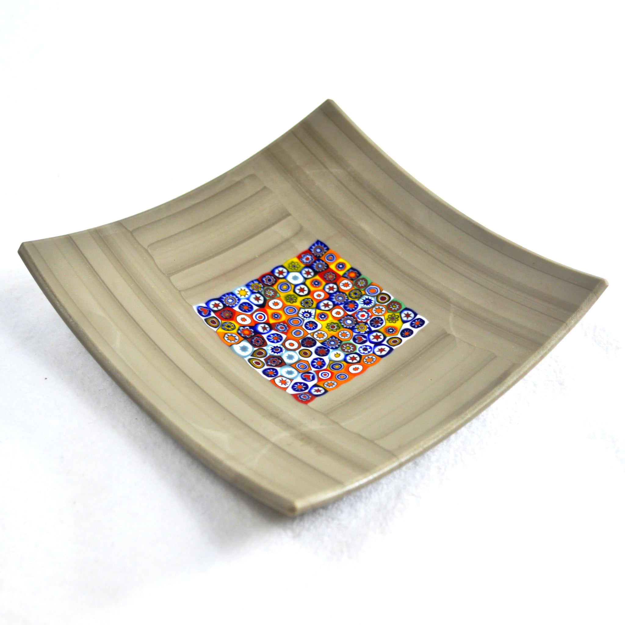 Millefiori Square Decorative Dish, 5.25", Handmade In Italy - My Italian Decor