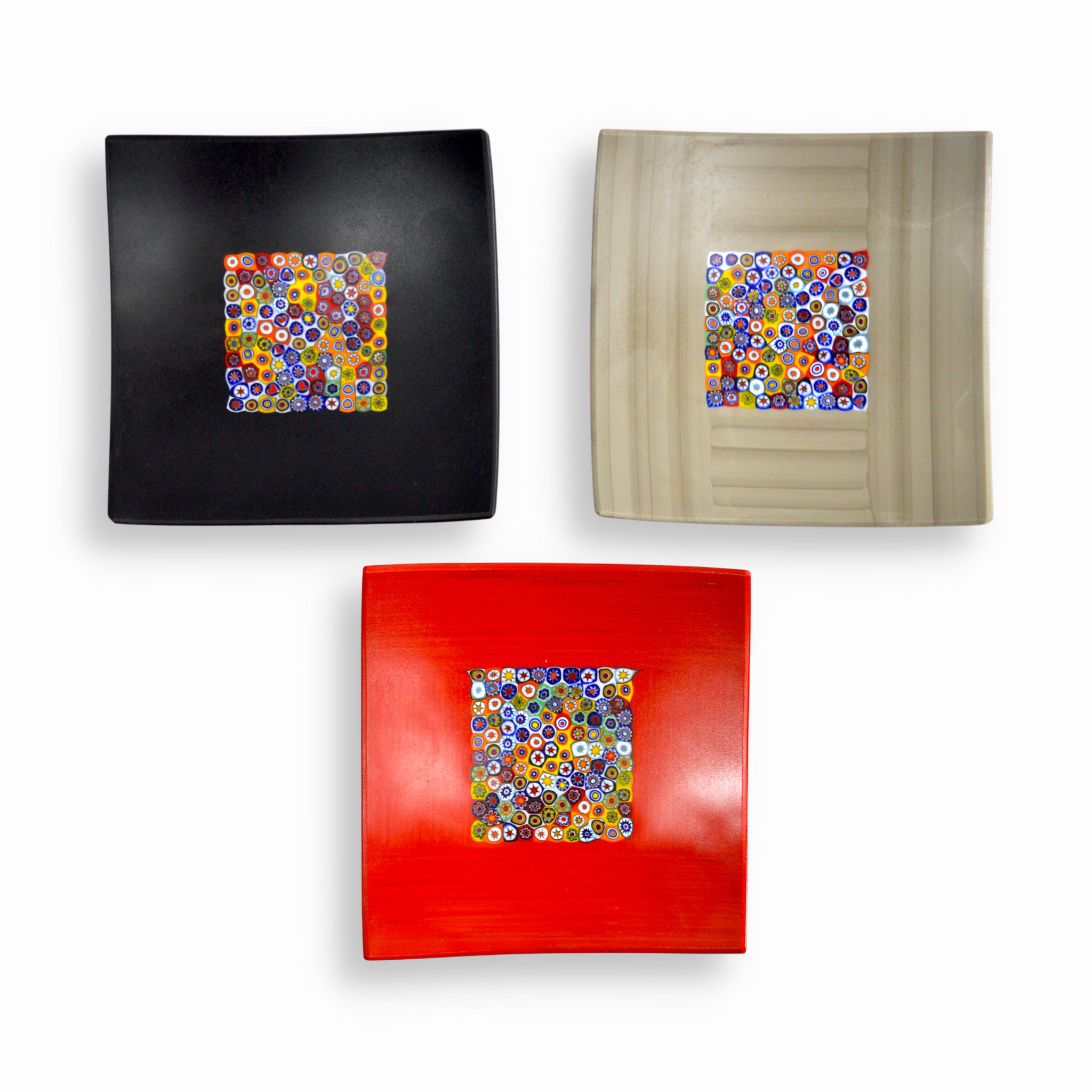 Millefiori Square Decorative Dish, 5.25", Handmade In Italy - My Italian Decor
