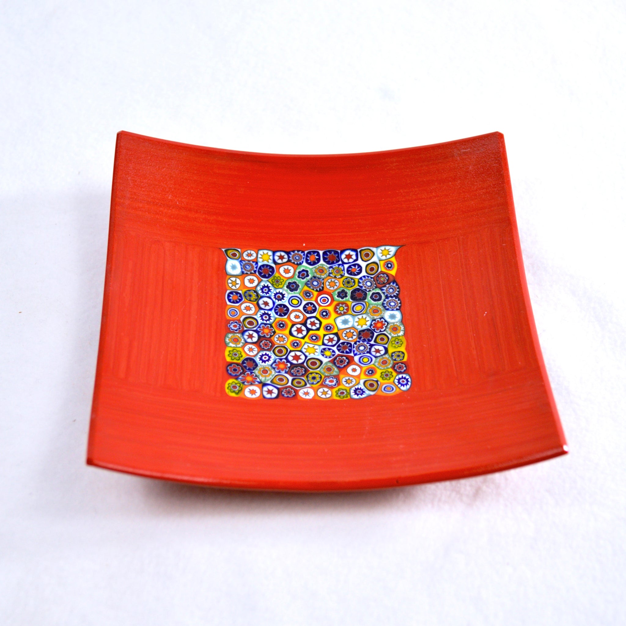 Millefiori Square Decorative Dish, 5.25", Handmade In Italy - My Italian Decor