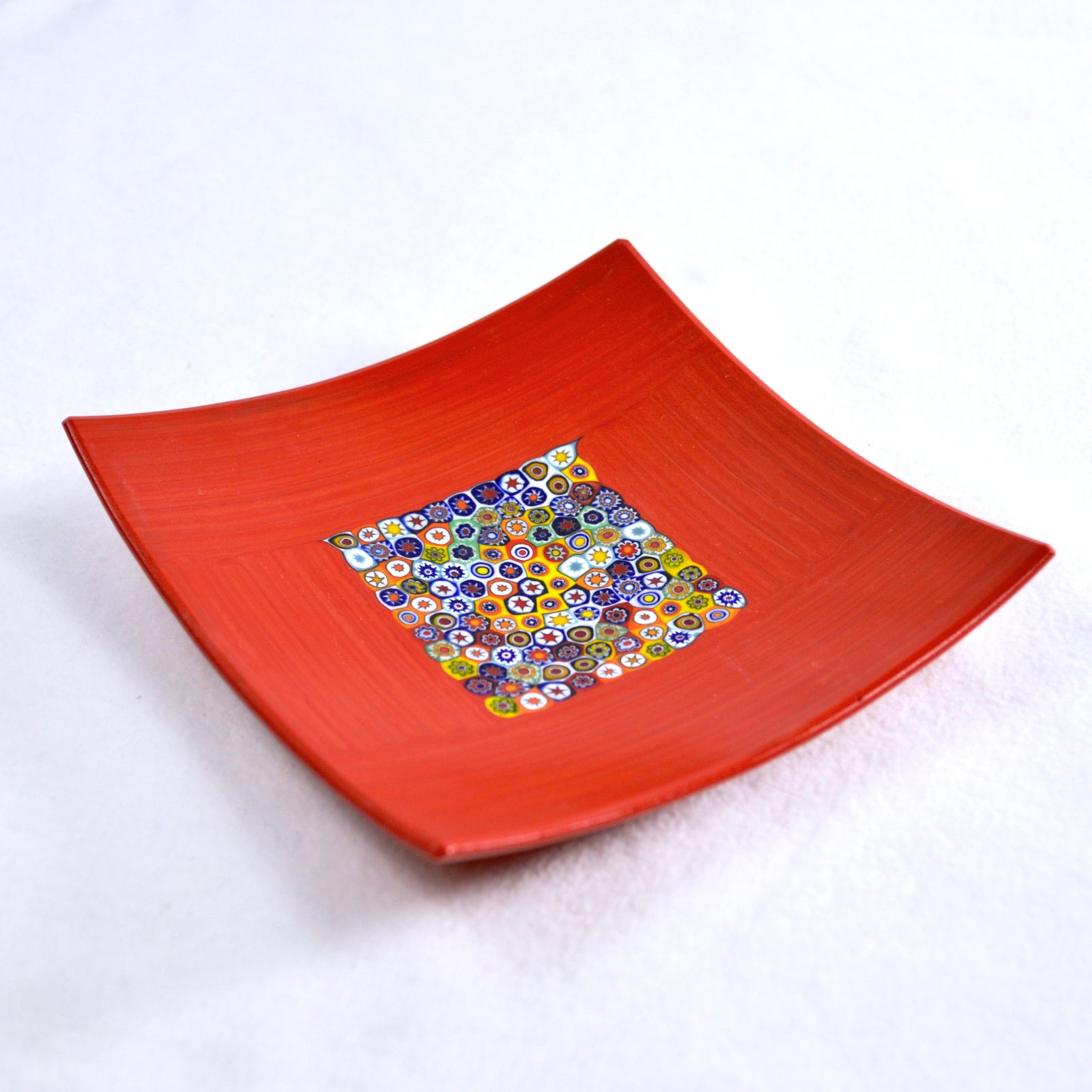 Millefiori Square Decorative Dish, 5.25", Handmade In Italy - My Italian Decor