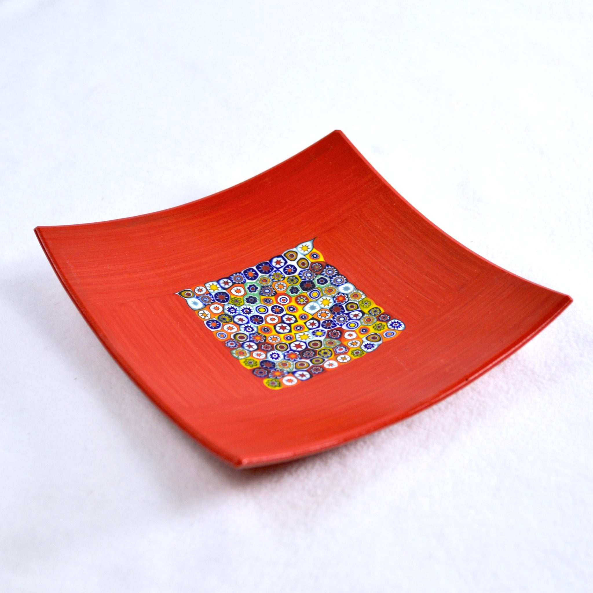 Millefiori Square Decorative Dish, 5.25", Handmade In Italy - My Italian Decor