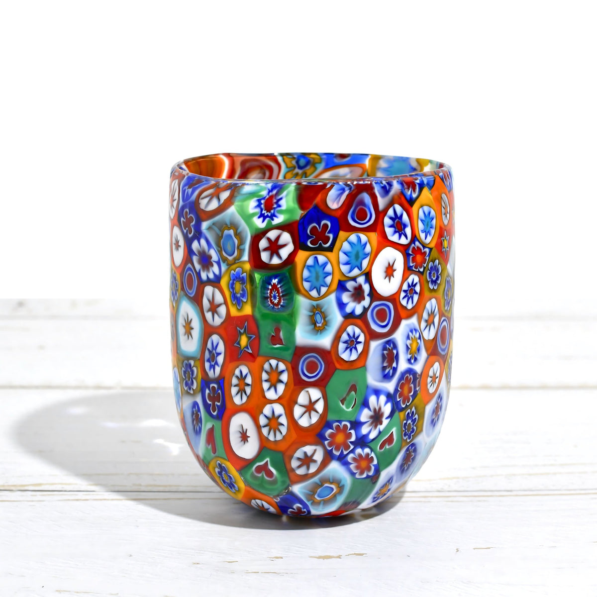 Marconi Millefiori Murano Glass Drinking Glass