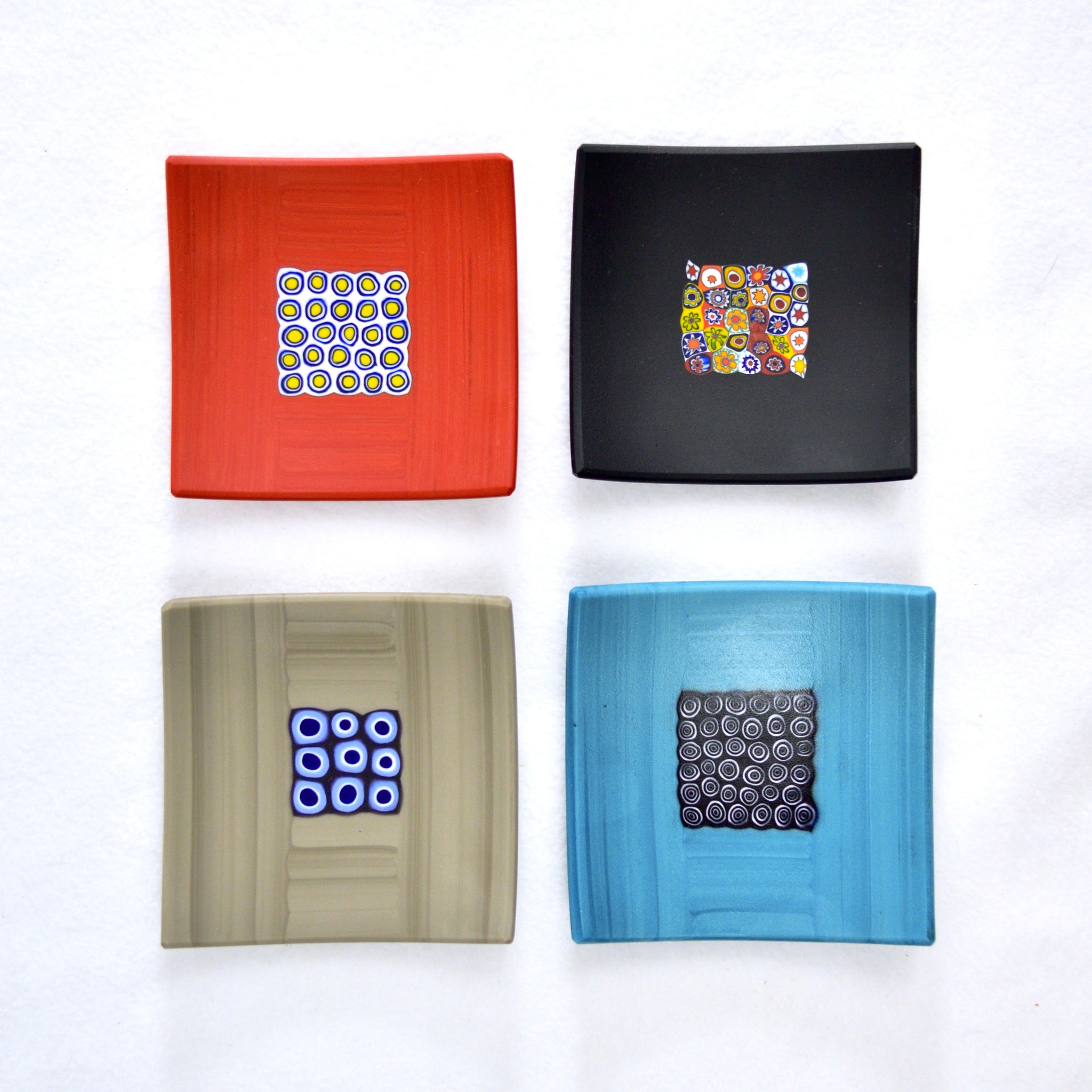 Millefiori Square Decorative Dish, 3.25", Handmade In Italy - My Italian Decor