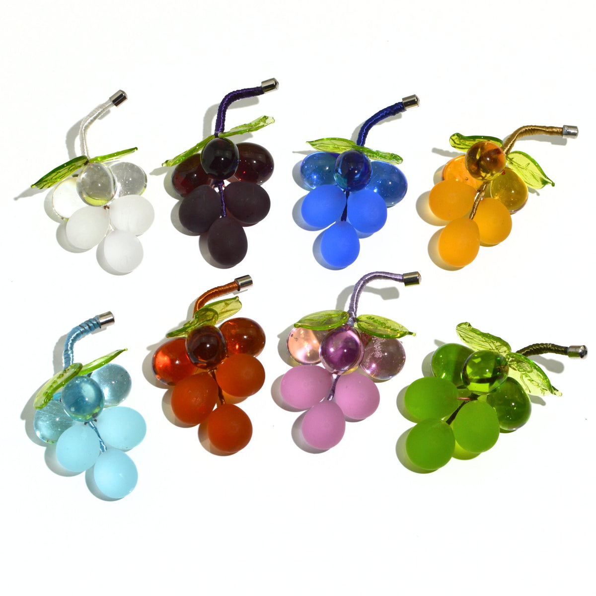 Murano Glass Solid Grape Cluster, Mini, Multiple Colors, Made in Italy