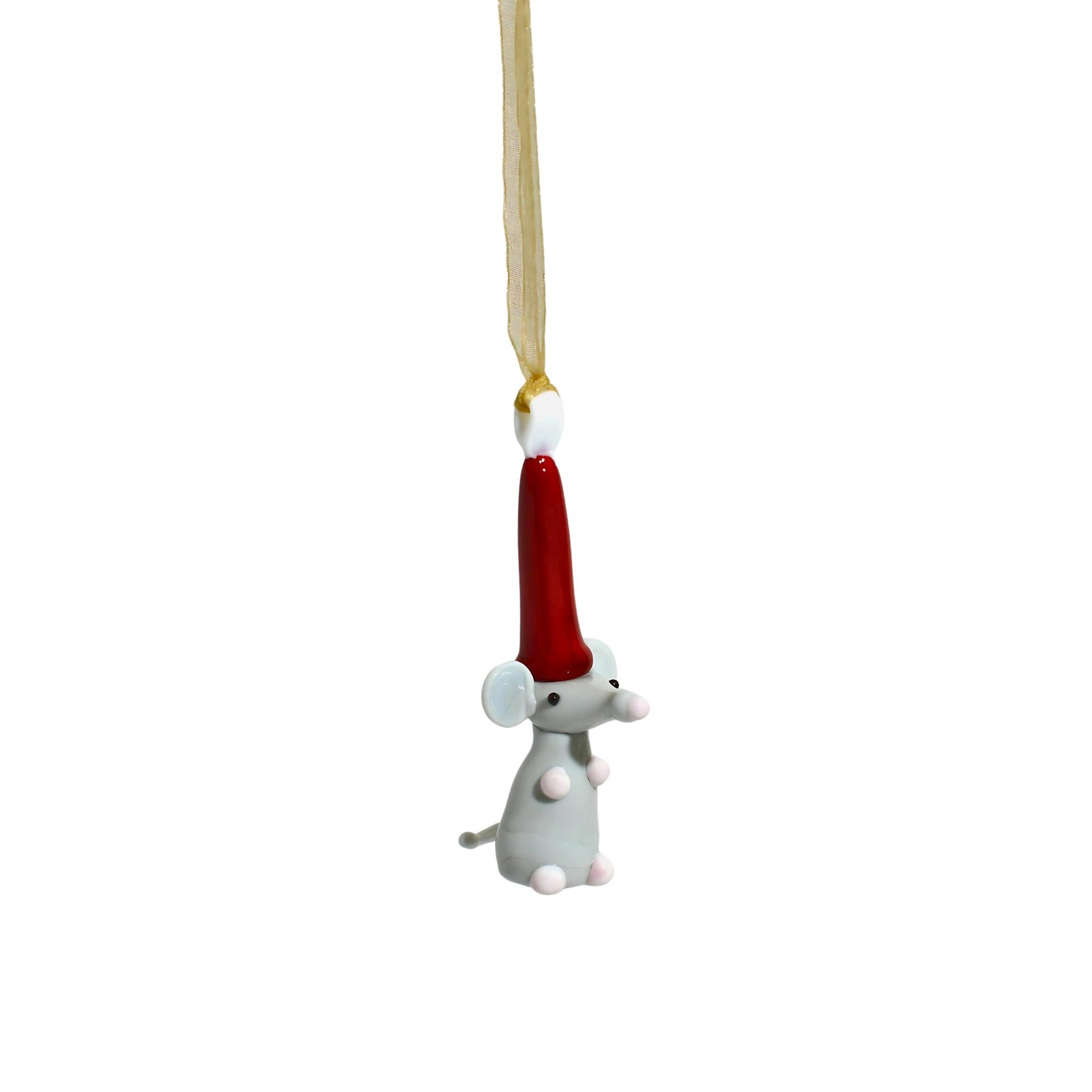 Set of 3 Christmas mice figurines ornaments with festive holiday details, crafted by MyItalianDecor for seasonal decor.