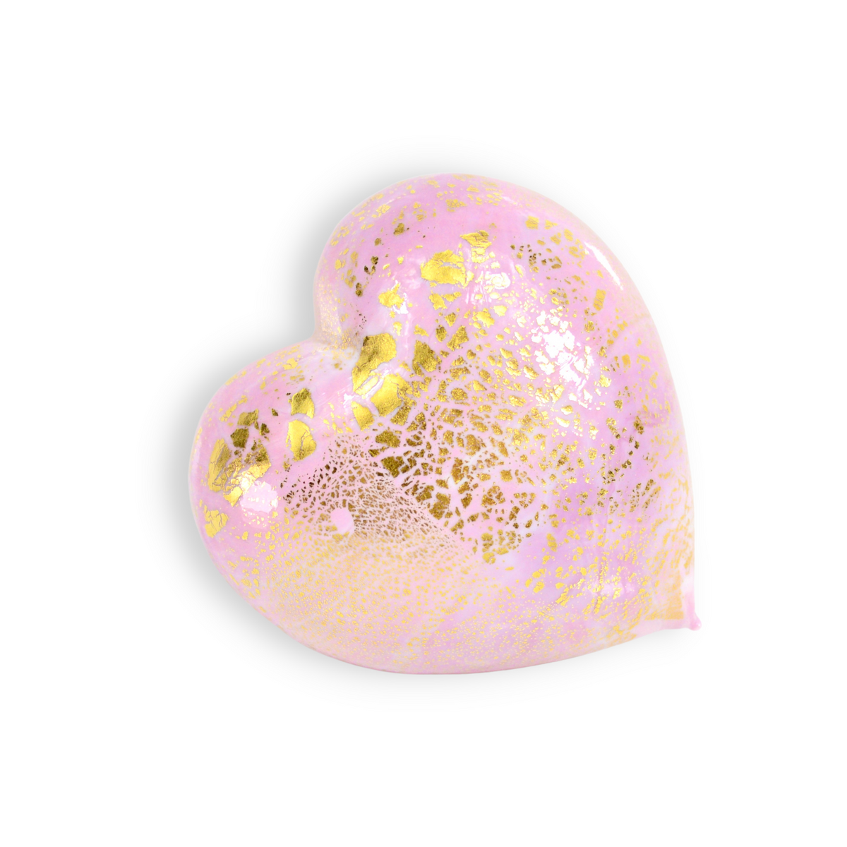 Murano Glass Heart with 24 karat gold, Choice of colors, Made in Italy