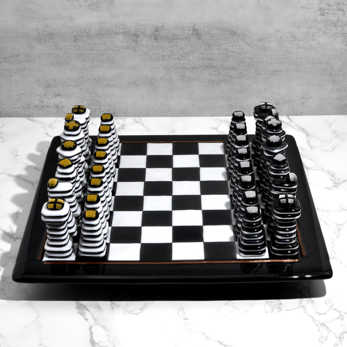 Murano Glass Chess Set, One-of-a-kind Glass Art