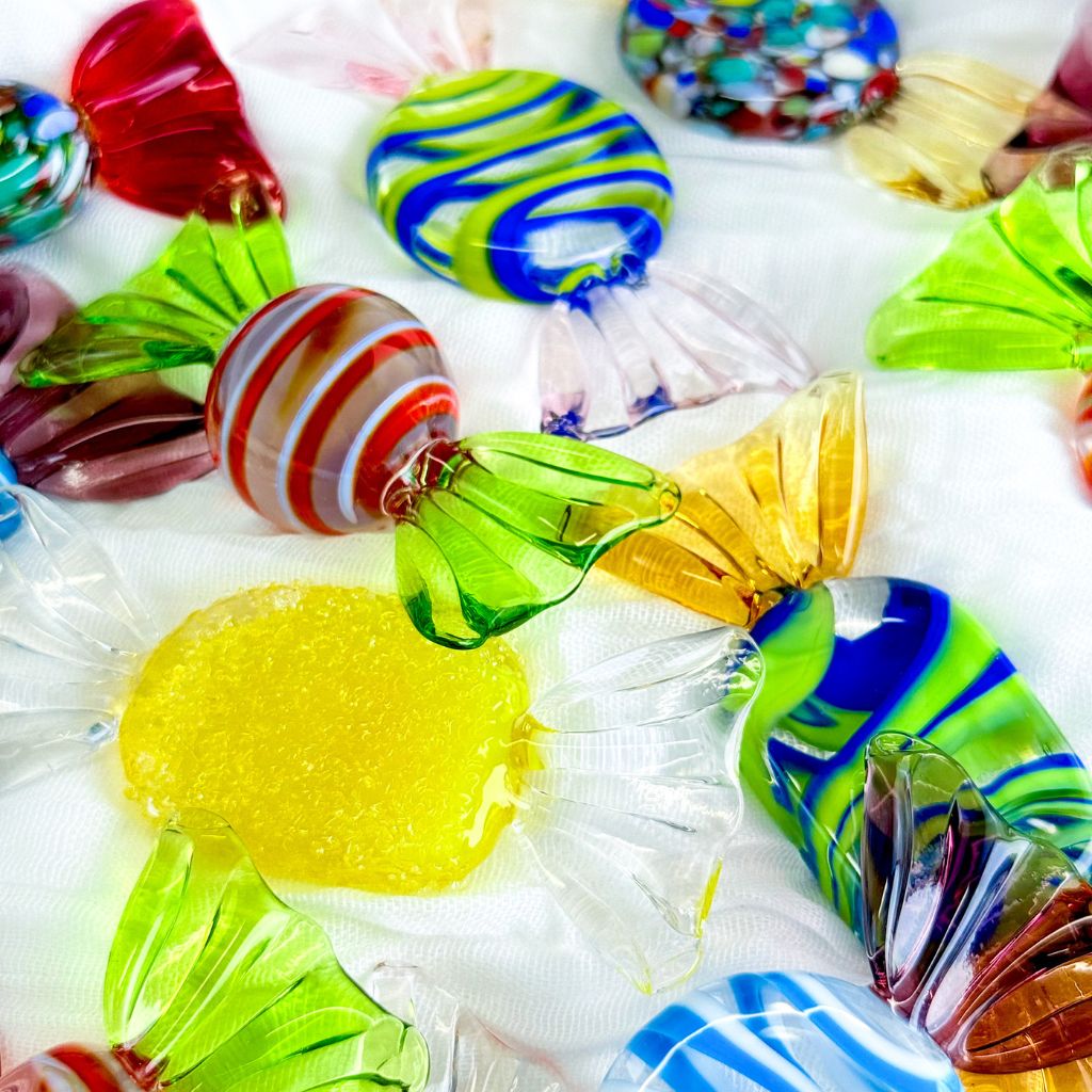 Colorful Murano glass Candies in assorted colors