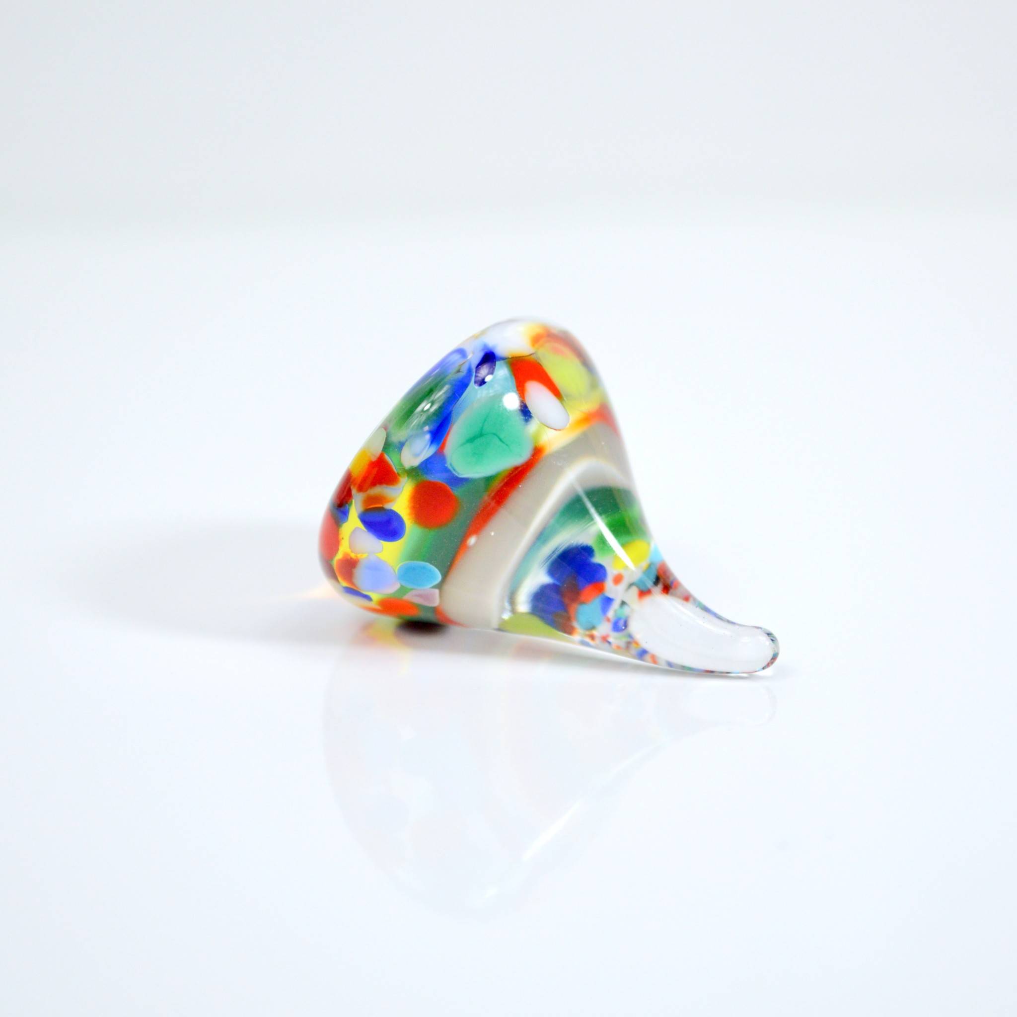 Set of Murano glass Italian sweets by MyItalianDecor, featuring colorful artificial candies with a kiss shape and decorative side detail.
