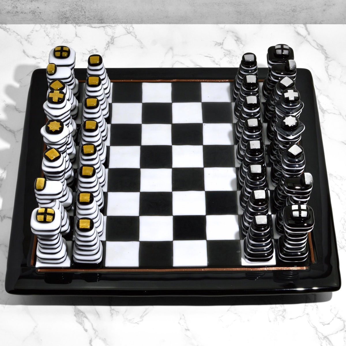 Murano Glass Chess Set, One-of-a-kind Glass Art