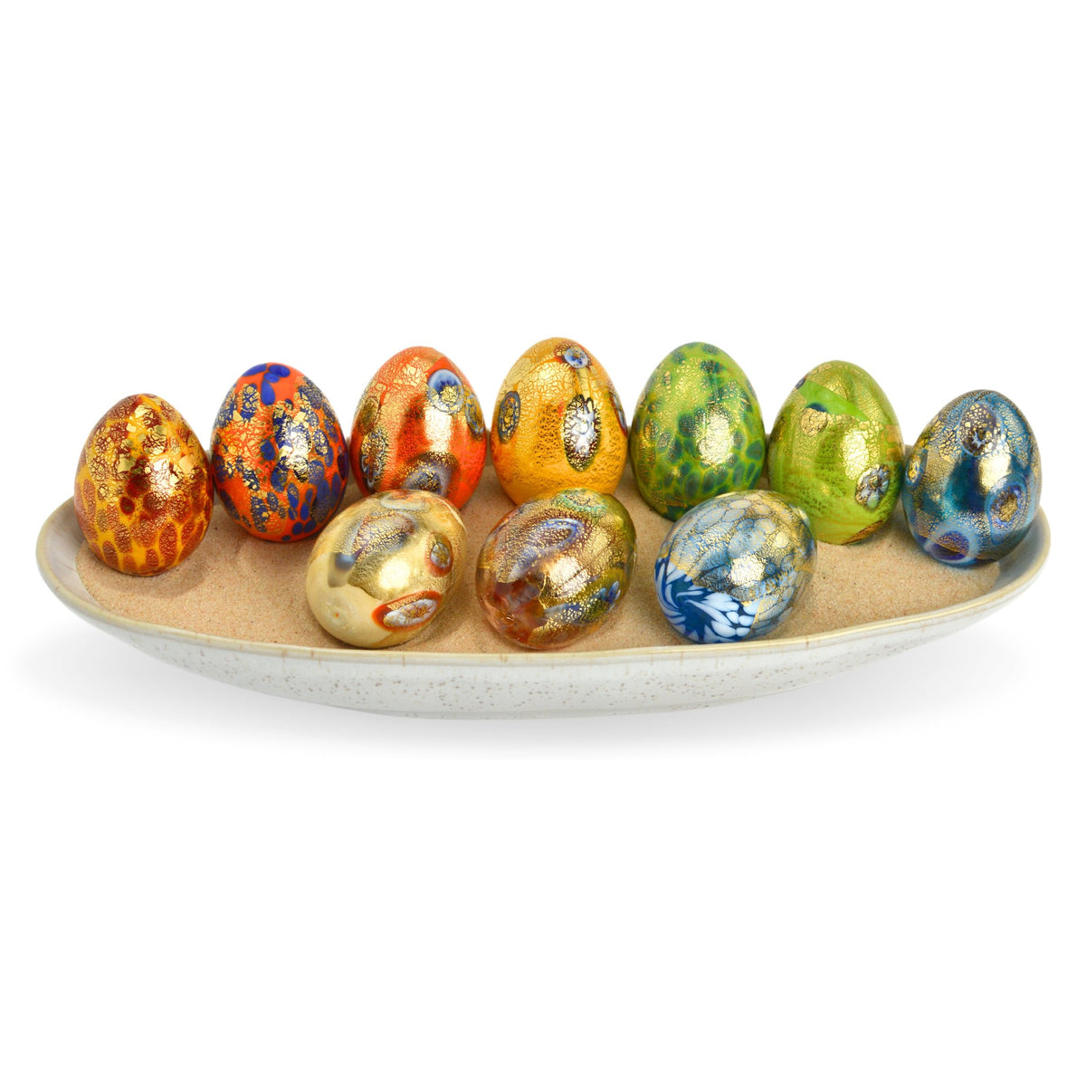 Murano Glass Egg Figurine, Made in Italy